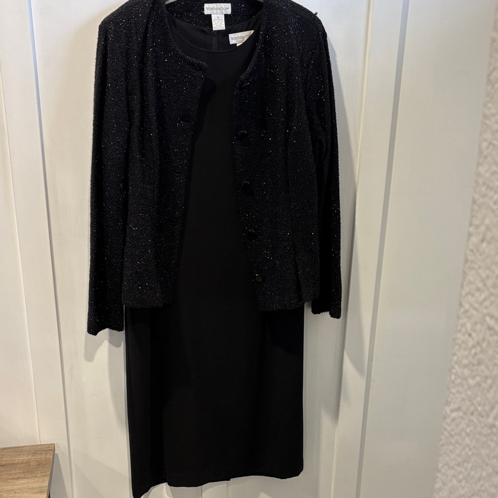 Worthington Black Midi Dress with Sparkle Jacket